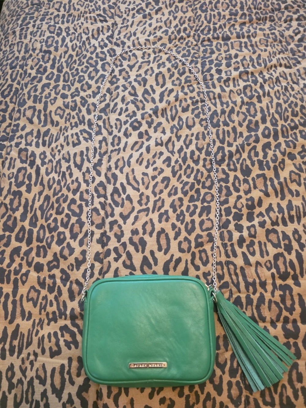 Lauren Merkin Green Leather Purse EUC